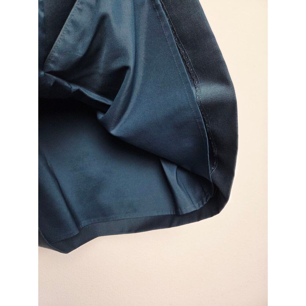 Theory Betty Dress 6 Blue Deep Teal Wool Blend Short Sleeves Sheath Career - Picture 11 of 14